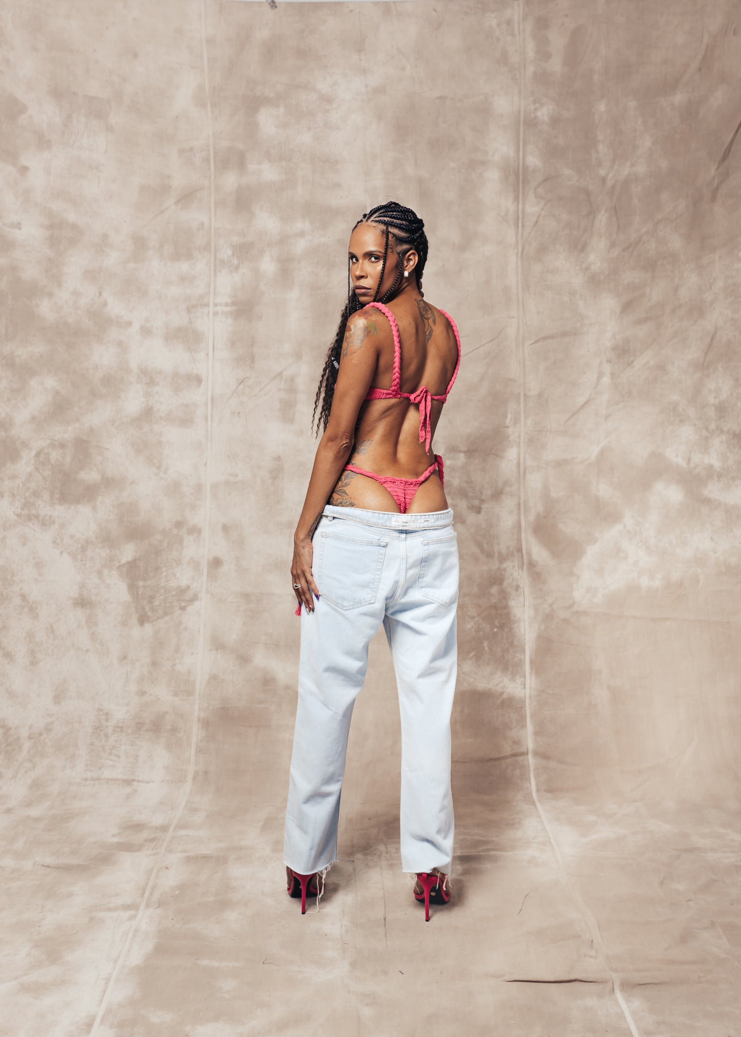 Bañador Braids Fucsia